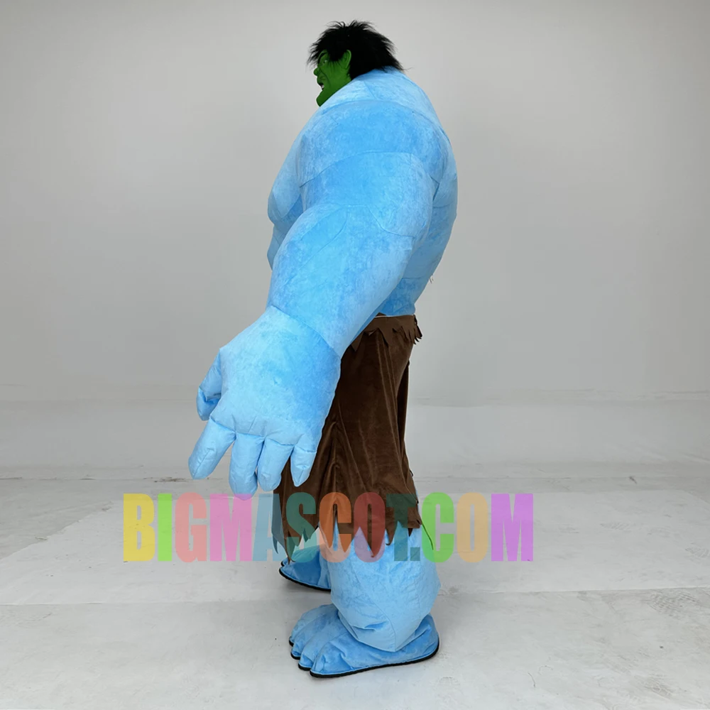 Customized Blue Monster Adult walking Fursuit Cosplay Inflatable Hulk Mascot Costume for Halloween Party