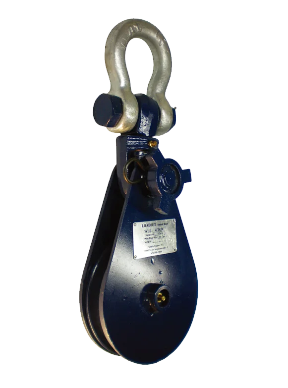 Heavy duty shackle and hook type snatch block Marine sheave pulley block