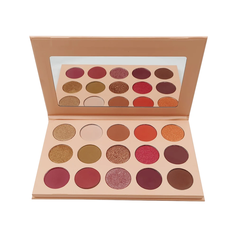 2022 New Design makeup high pigment make your own brand private label glitter custom eyeshadow palette cosmetic