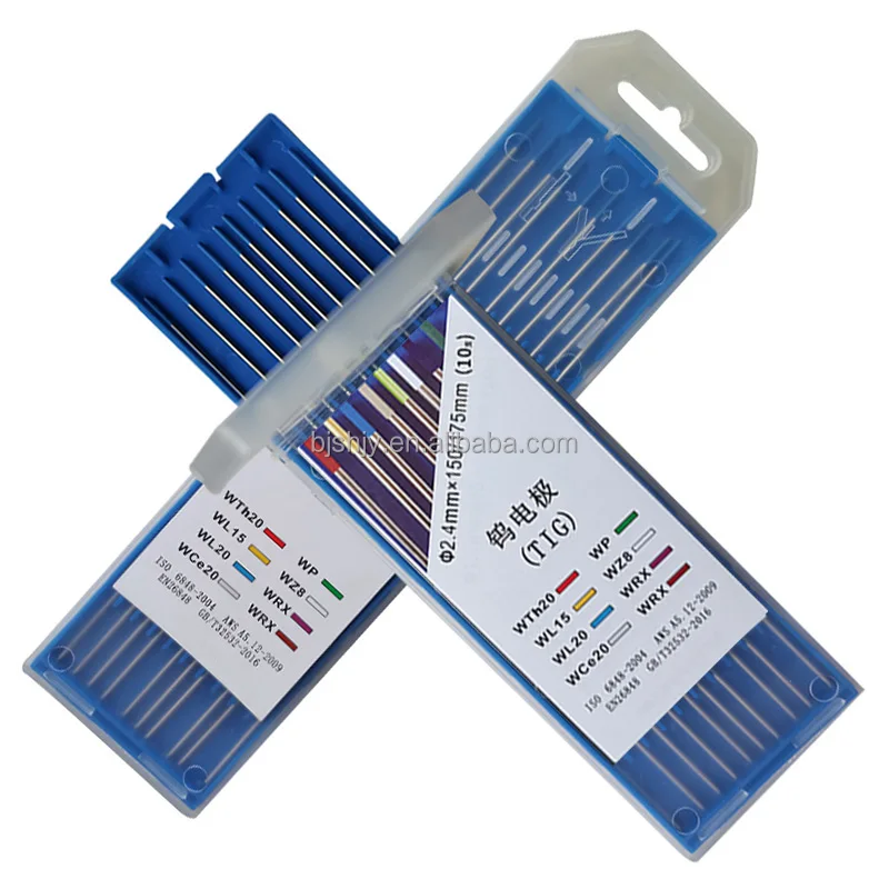 wolfram welding blue tip 2.4mm 150mm ground finish wl20 tungsten electrode rod