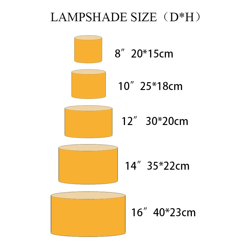 Customized Fabric White Drum Lamp Shade Live Room Lampshades Decor Wholesale For Table Lamps