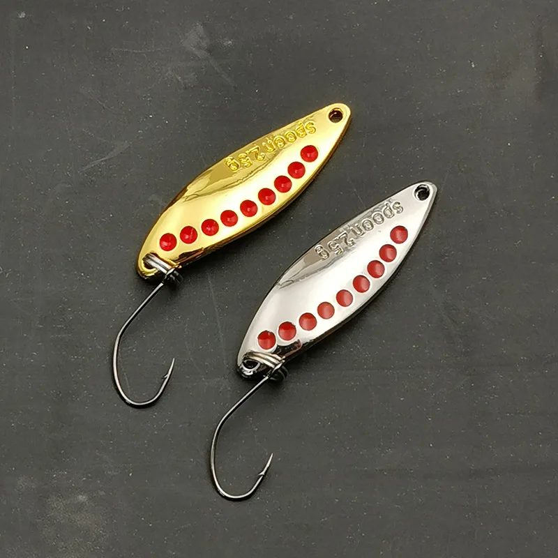 OUTKIT Metal Spoon Sequin Fishing Lures Pesca Leech Jig Wobbler Isca Artificial Crankbaits for Fly Fishing Hard Baits Trout Lure