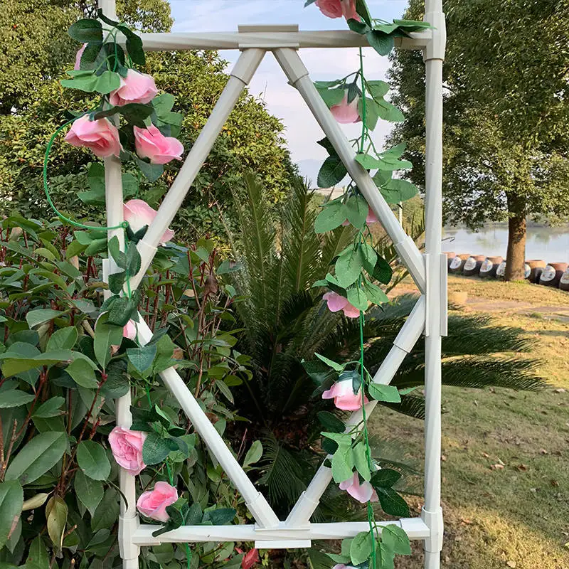 
New Design Outdoor Garden Lawn Backyard Waterproof White Arch Abour Flower Frame Garden Arbor for Various Climbing Plants 