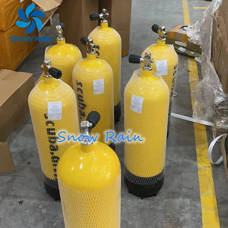12 Liter Aluminum Scuba Diving Tank Factory Sale DOT Diving Oxygen Bottle OEM CE Certified ISO Scuba Tank Valve