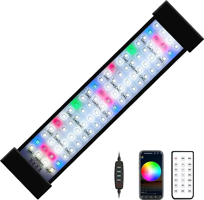 IP68 SMD full spectrum aquarium lamp 10.5/15.9/21.8/34 inches algae growth fish tank lamp LED fish tank light strip with timer