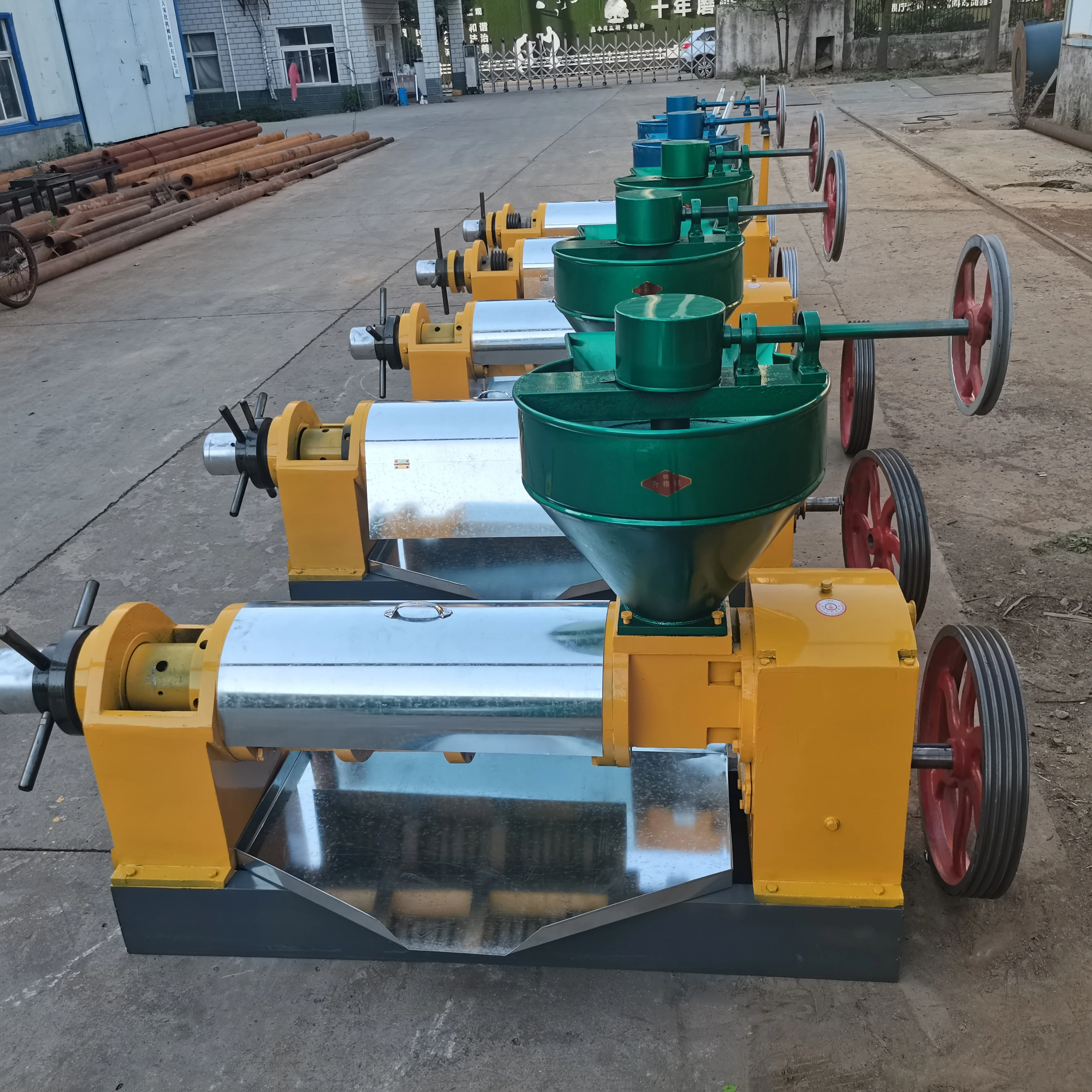 Large Capacity Oil Press Soyabean Sunflower Coconut Oil Pressers Copra Palm Kernel Flaxseed Oil Extraction Machine Equipment