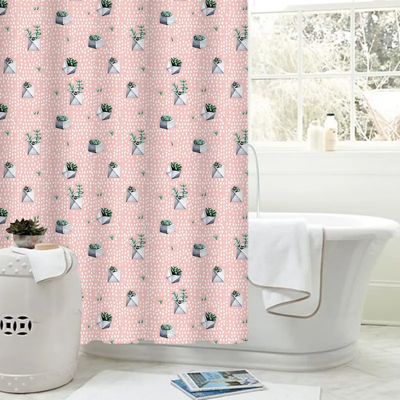 Mildew Blue Extra Long Shower Curtain Liner Clear Custom Hookless Shower Curtains