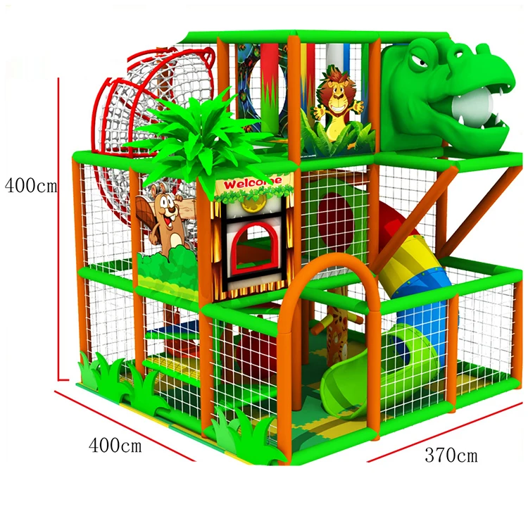 
Jungle Theme Kids Small Indoor Playground Soft Kids Playhouse For Home 