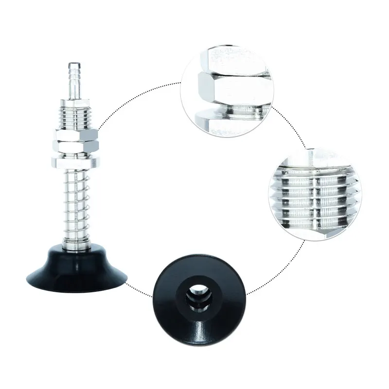 hot d2-d95 silicone rubber industrial buffer glass pneumatic suction cups with spring buffer rubber