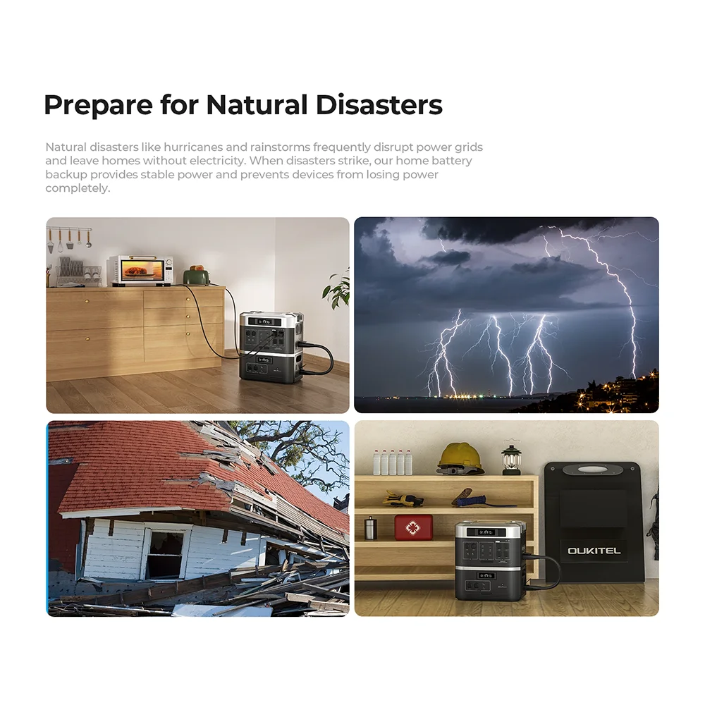 EVE 2200W 2048Wh LiFePO4 Lithium Battery Power Station Solar Generator with Flashlight Home Battery Backup Solar Panel Power