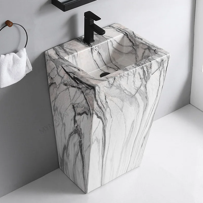 Modern Design Stone Freestanding Sink Marble Bathroom Sink Hand Wash Basin