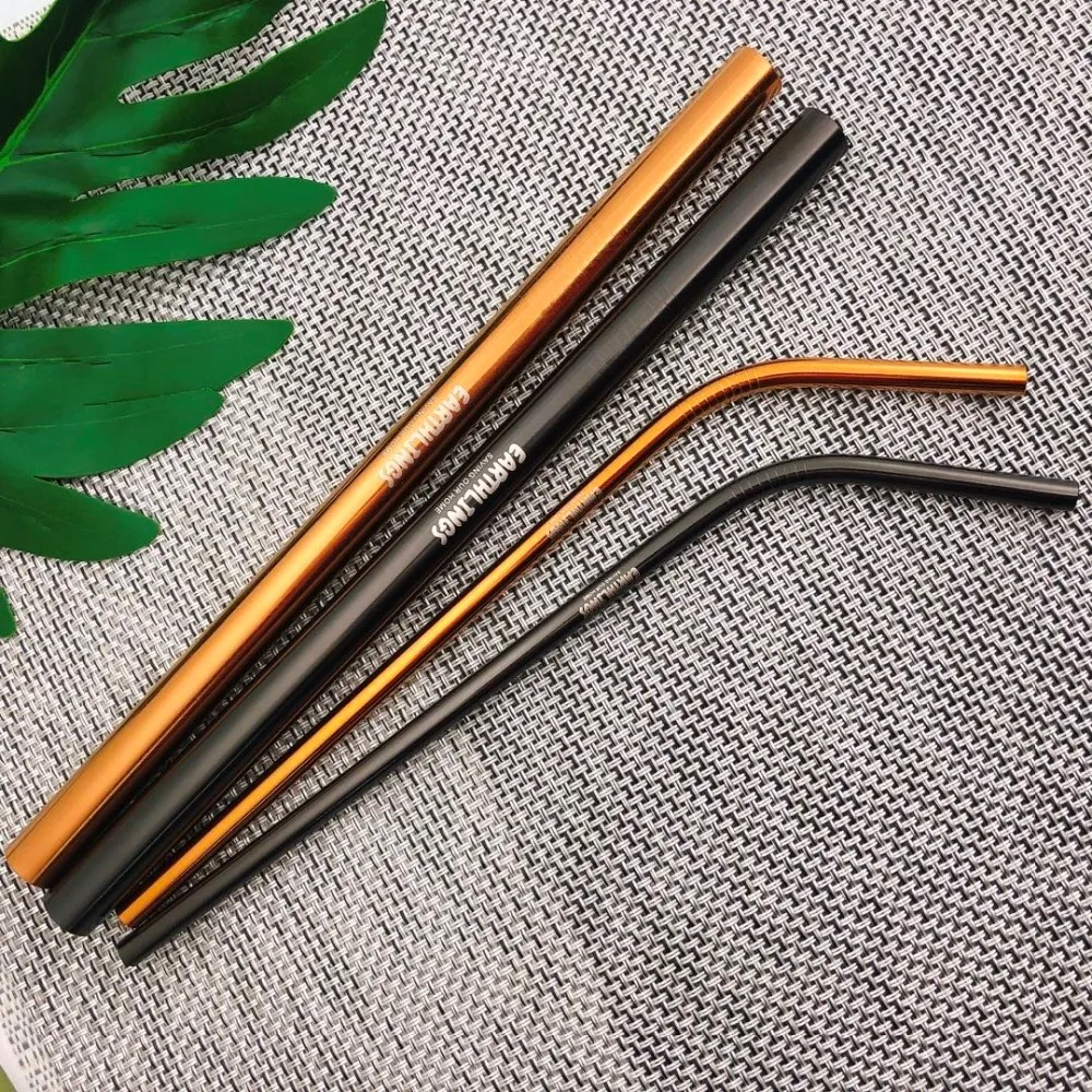 wholesale metal straw custom logo color factory price 304 stainless steel straw