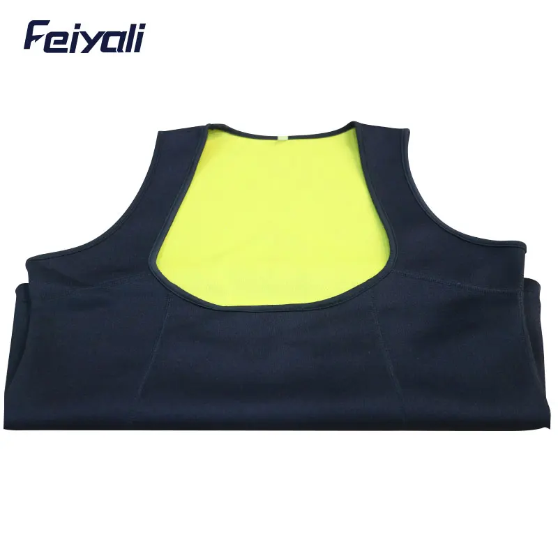  Feiyali для женщин Slim Fit Горячая Сауна Тренировочный костюм жилет тонкий мужчин из неопрена