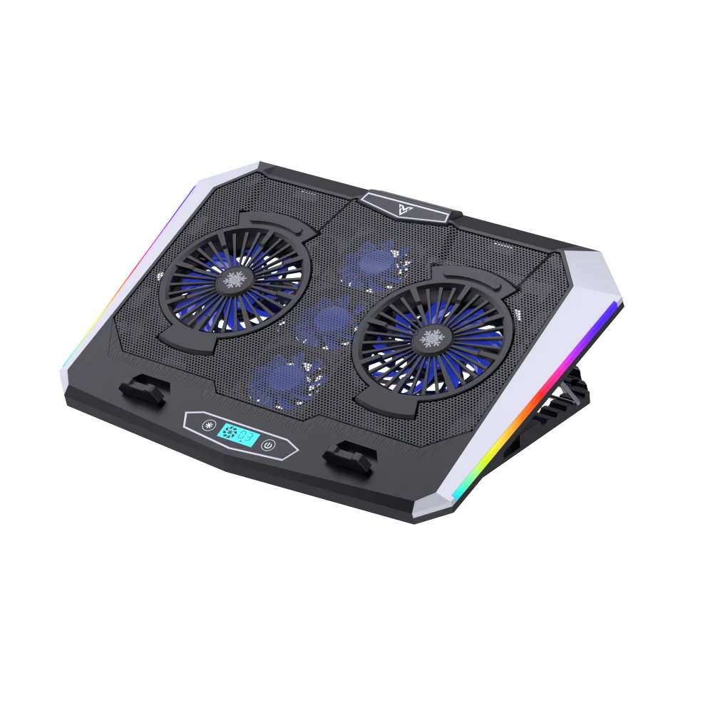 2022 Low Noise  Light LED Folding Notebook Stand Laptop Stand Portable Laptop Cooling Pad For Computer