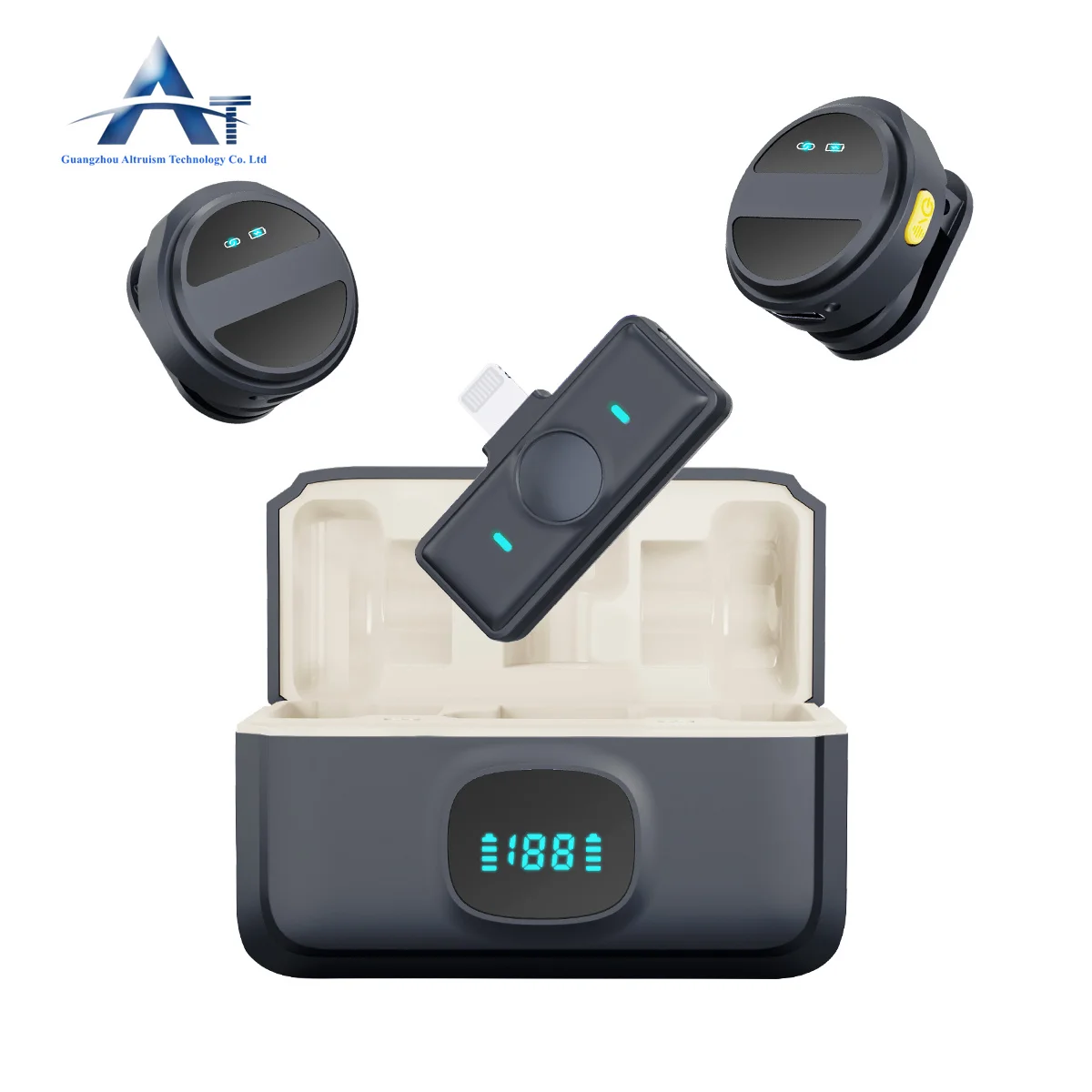 Newest SX21 micro wireless tie round Magnetic Digital Wireless Collar Lavalier lapel Microphone for Live broadcast