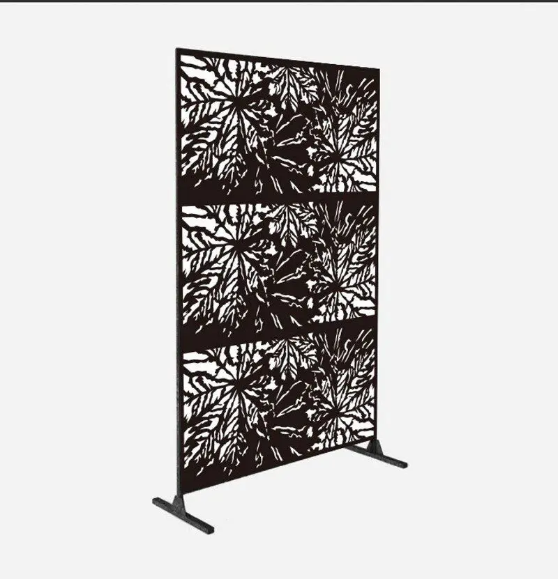 Hotel lobby lounge screen partition divider indoor outdoor metal screen laser cut metal fencing