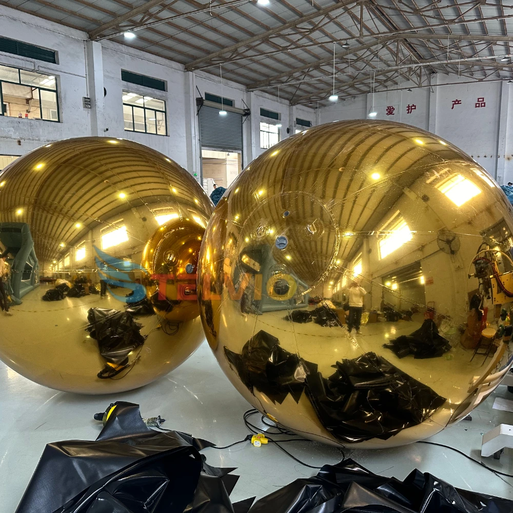 Giant Commercial Inflatable Mirror Ball Inflatables Colorful Gold Silver Ball Event Decor Floating Suspension Advertising Ball