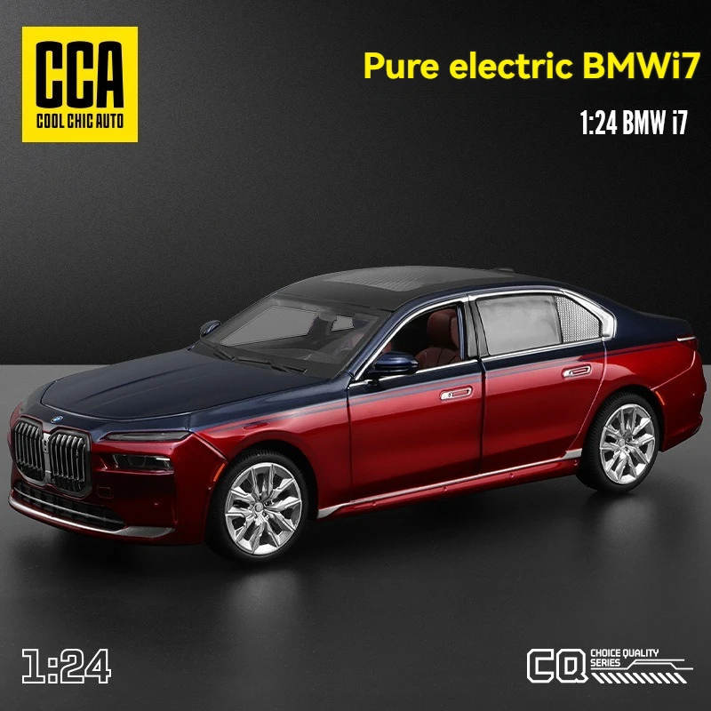 Модель автомобиля 1:24 BWM I7 электрический автомобиль со звуком и светом металлическая модель игрушки украшение суперкара