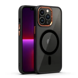 New Arrival Deep Purple TPU PC back cover Wireless Charging Magnet Mobile Phone Case for iphone 14 Pro Max