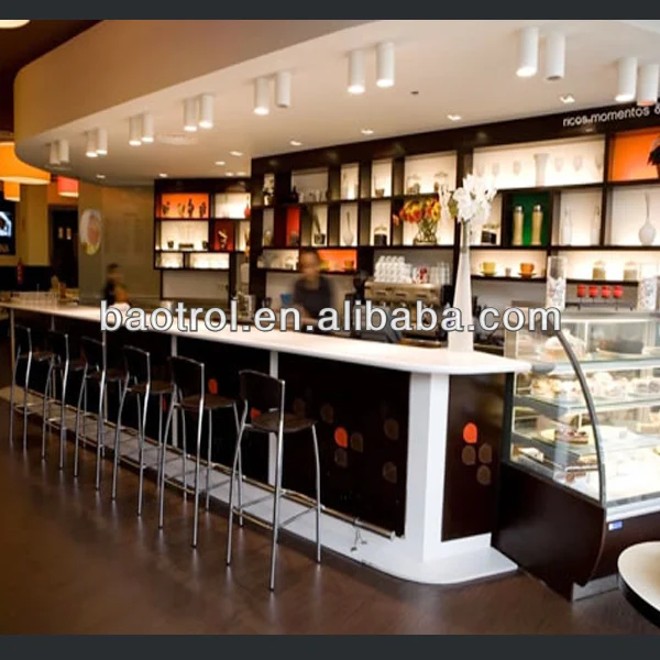 restaurant boat shape cafe bar counter design for sale