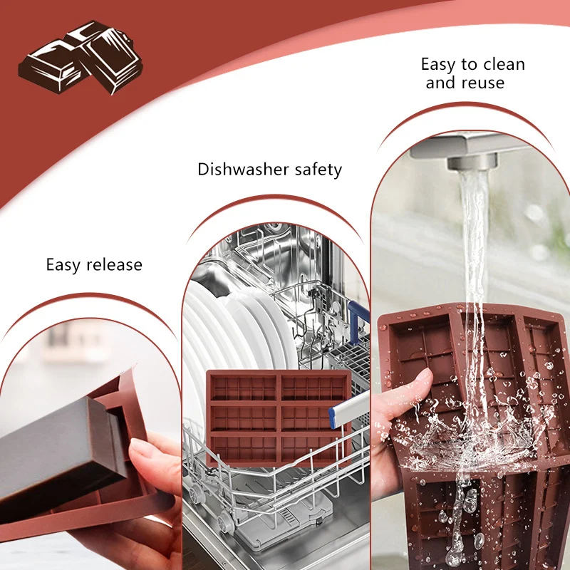 New Silicone Chocolate Mold Chocolate baking Tools Non-stick Silicone Cake Candy Mold 3D mold DIY