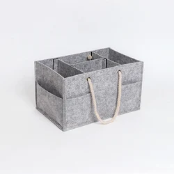 Wholesale customized logo eco portable mommy organizer nursery storage bin baby diaper caddy nappy diaper bag