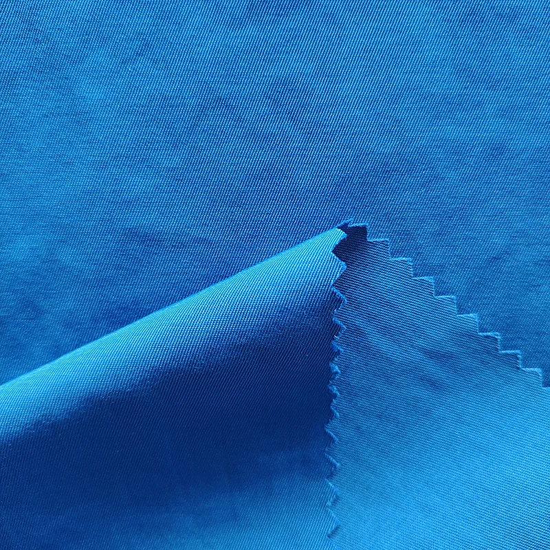 100% Polyamides Waterproof 2/2 Twill Nylon Taslan Fabric Crinkle Style For Jackets