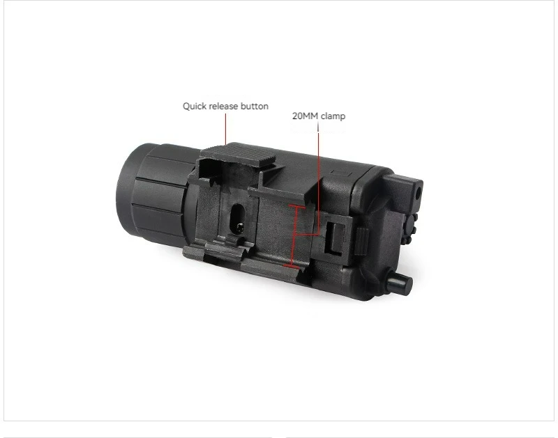 200 Lumens Red Aiming Laser Tactical Lamp Light Led Flashlight