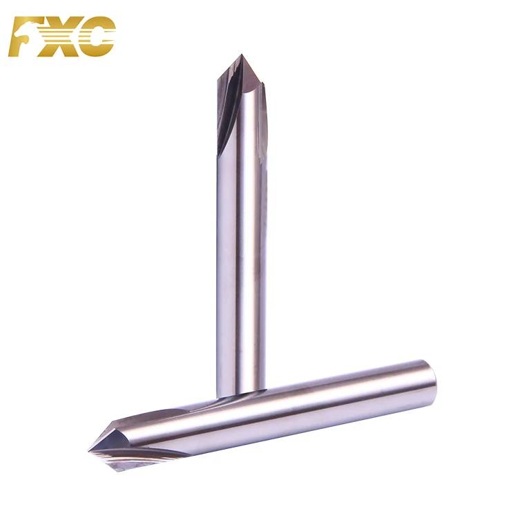 Chamfer Drill Bit Aluminum 3 Flute Carbide Chamfer Cutter For Aluminum