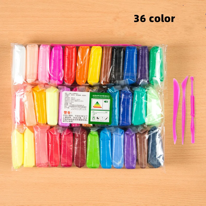 Заводская оптовая продажа безопасная Нетоксичная креативная детская развивающая игрушка игровая тесто супер легкая глина набор теста 24