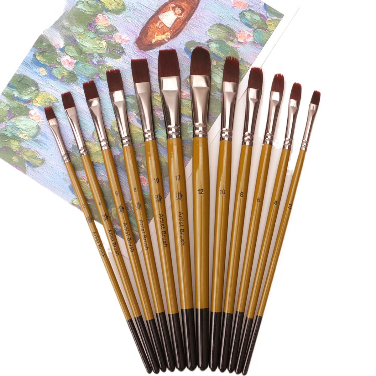Opeth Paint Brushes 6pcs/set 4Types Oil Watercolor Brush Set For Acrylic Art Painting Factory Wholesale