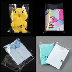 Custom Logo Resealable Glue Tape Different Size Clear BOPP Cello Cellophane Plastic Polyethylene Opp Self Adhesive Bag For Goods