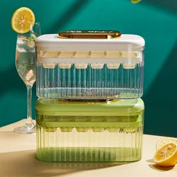 Silicone Ice Cube Tray for Freezer with Lid and Bin 24 Nugget Ice Tray Box Storage Container with Cover Scoop Stackable