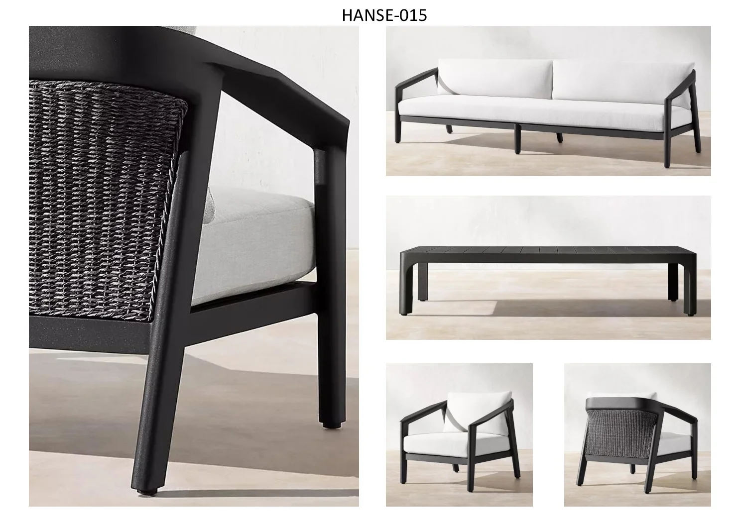 Garden Furniture 10 Seater Table and Chairs Outdoor Aluminum Dining Set Modern Outdoor Furniture