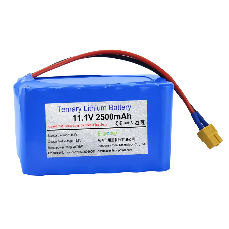 Customized 18650 21700 32700 Battery Pack 11.1v 12V 1100mah 1200mah 2500mah Lithium ion li ion Battery