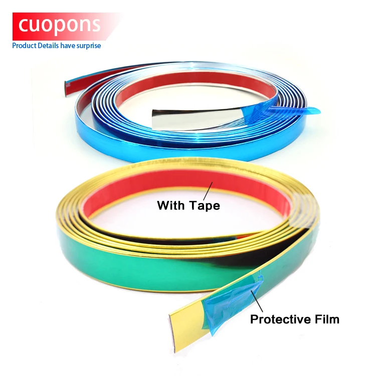 Toco Industrial U Shaped Pvc Melamine Abs Mdf 3d Dual Colour Acrylic Metal Golden Edge Banding Tape For Furniture 2mm 35mm 40mm