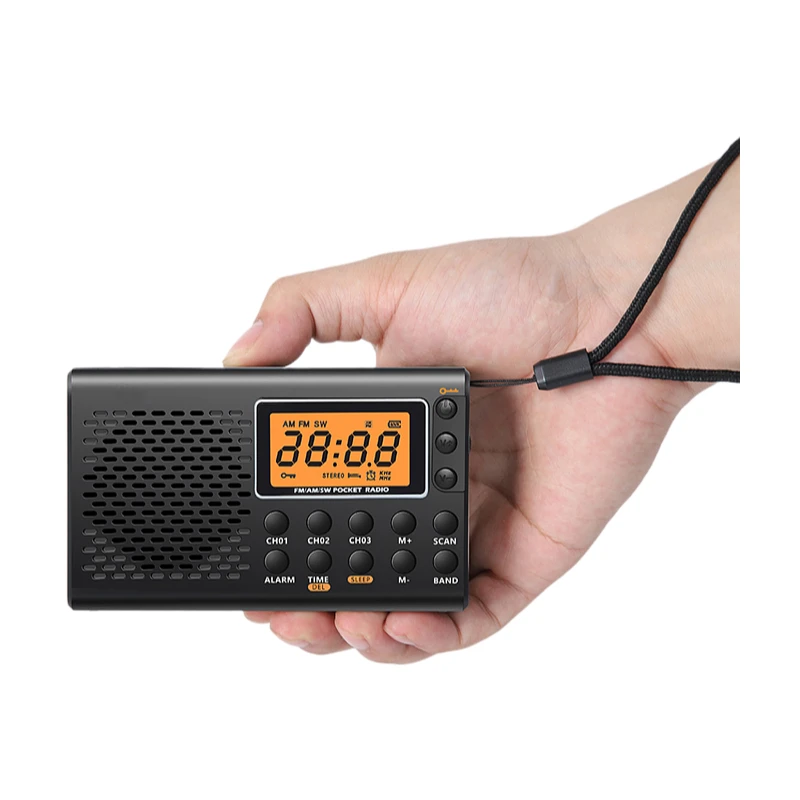 Портативные высокочувствительные карманные радиостанции с 3 диапазонами FM/AM/SW и разъемом для наушников DC jack