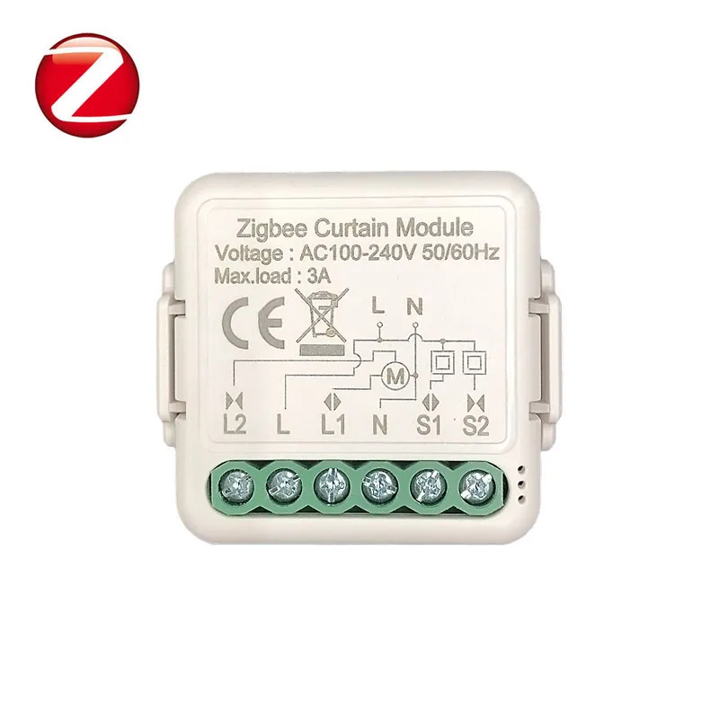 tuya zigbee smart 1CH 2CH shutter blind curtain module work with alexa google home and IFTTT