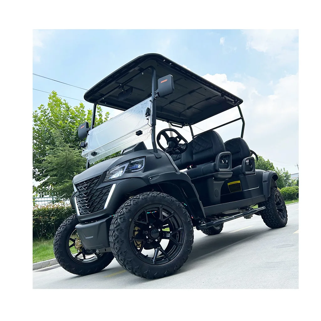 2024 Luxury Golf Cart With Folded Back Seat Chinese Lifted 6 Seat Golf Cart