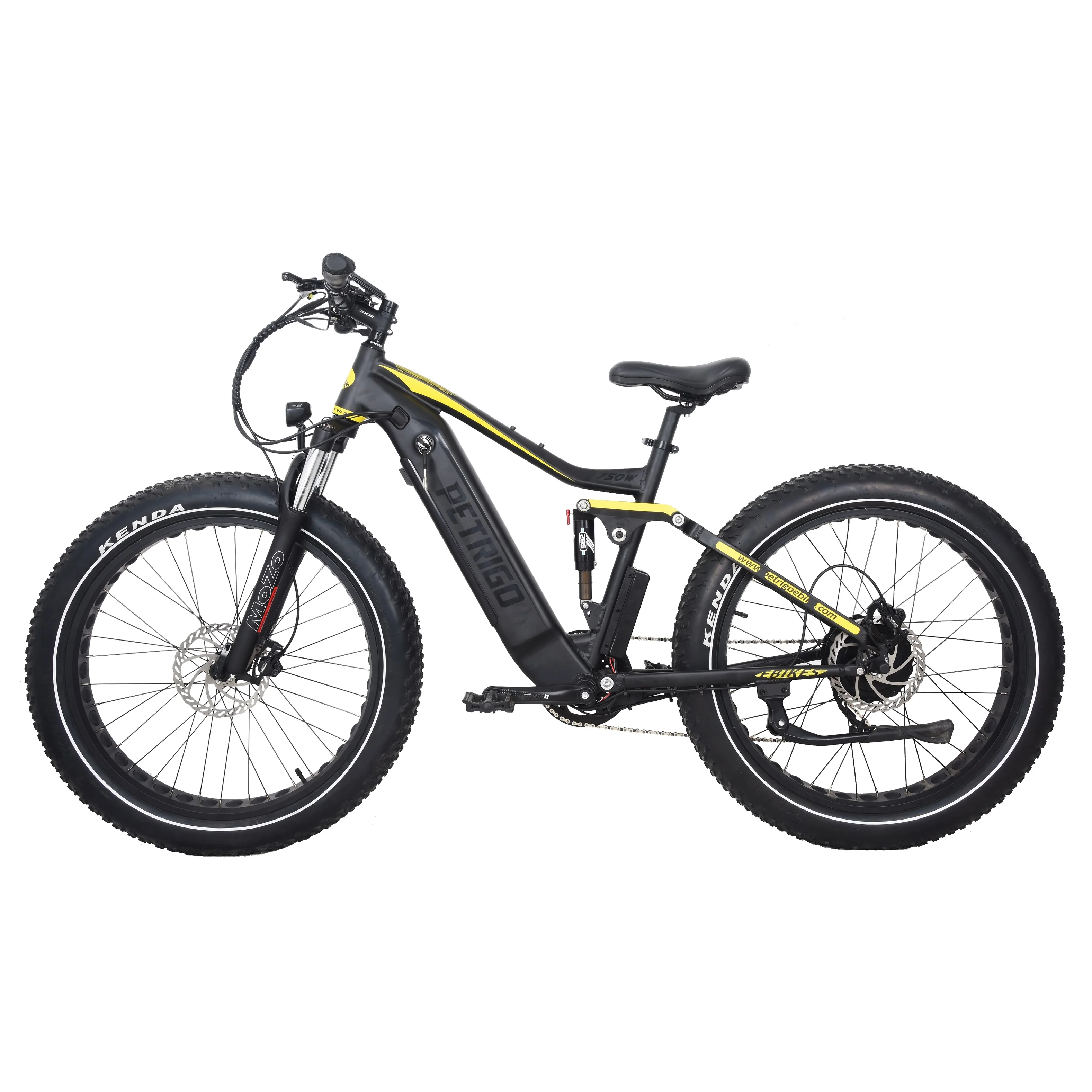 Shimano 9 speed 26 inch Full Suspension Rear Motor Fat Tyre Electric Mountain Bike