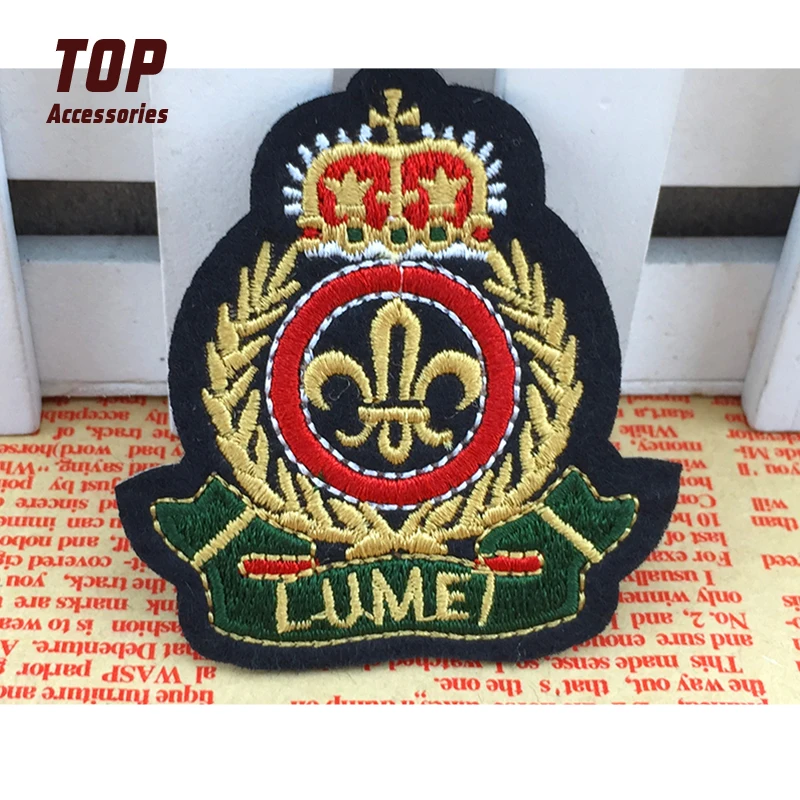 Wholesale Patches Embroidery Iron on Badges Custom for Jackets