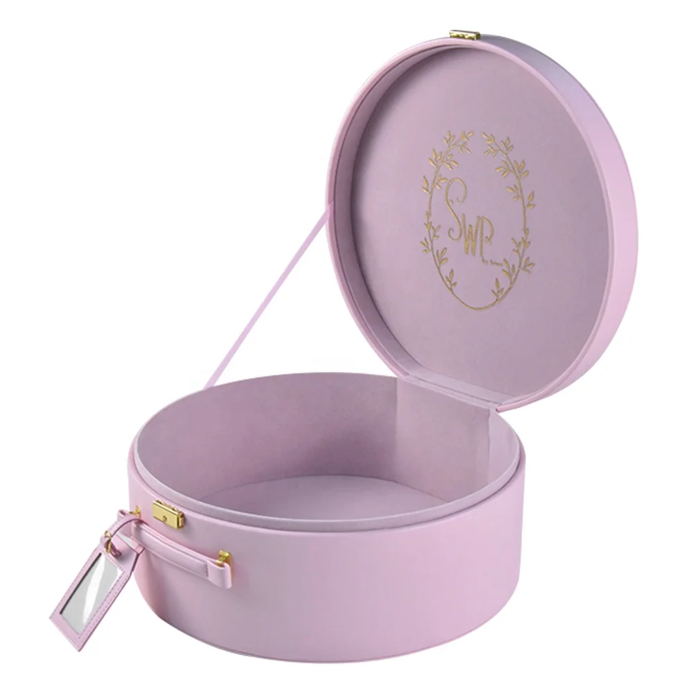 leather hat boxes with lids personalised vintage round leather hat box