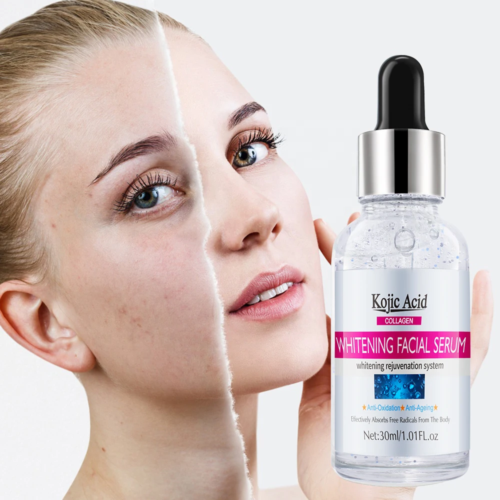 OEM/ODM Hot Sale Collagen Kojic Acid Serum Indonesia Niacinamide Whitening Anti-aging Facial Serum 30ml