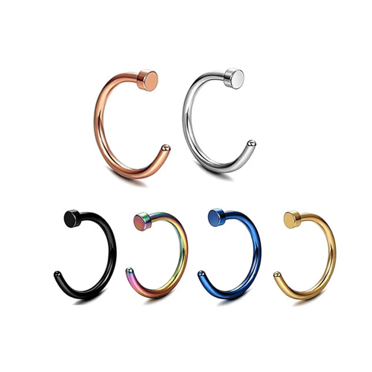 Быстрая отправка Wish Ebay 316L стальное уникальное кольцо для носа с шпилькой