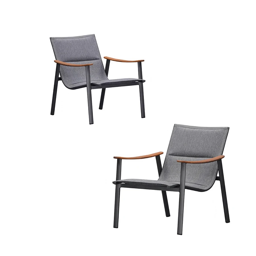 Luxury Minimal Style Outdoor Dining Table Set Wood Metal Mini Bar for Leisure Indoor Outdoor Use