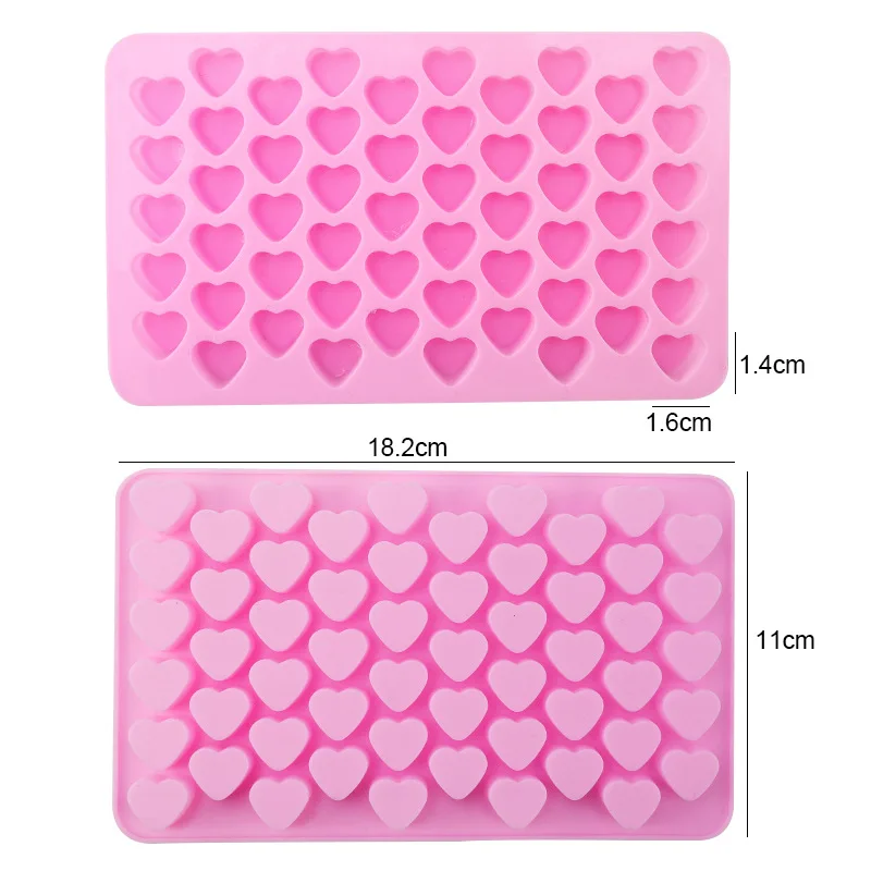 Chocolate Silicone Mold Non-Stick Food Grade Heart Shaped Reusable Candy Mold Silicone Molds For Baking Homemade Treats Candy