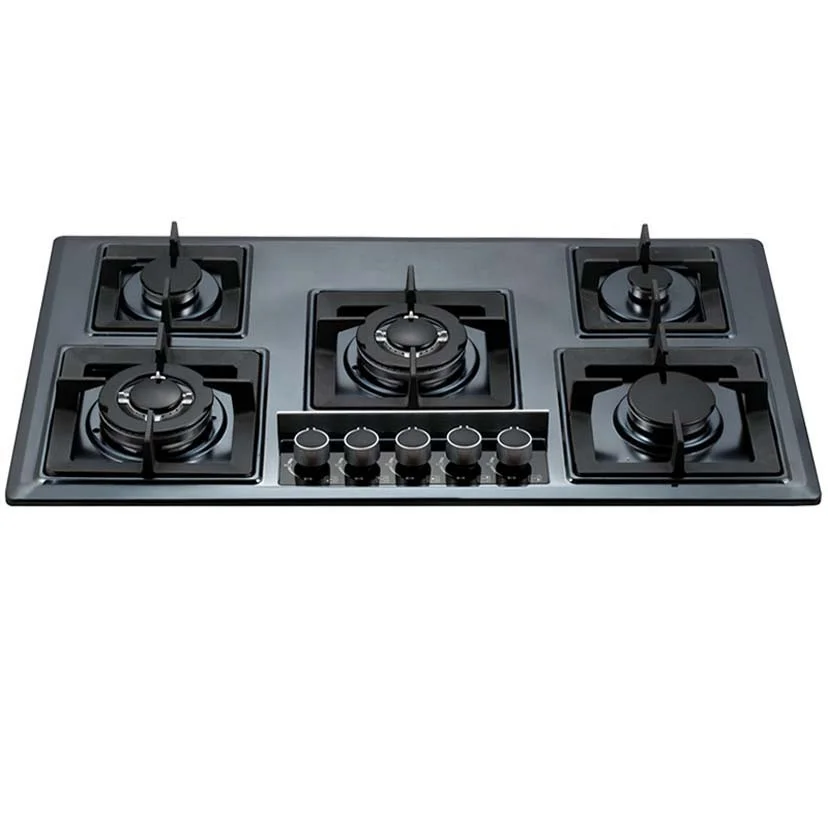 Black Stainless Steel 90 cm Gas Cooker Estufas De Gas 5 Burner Gaz Stove