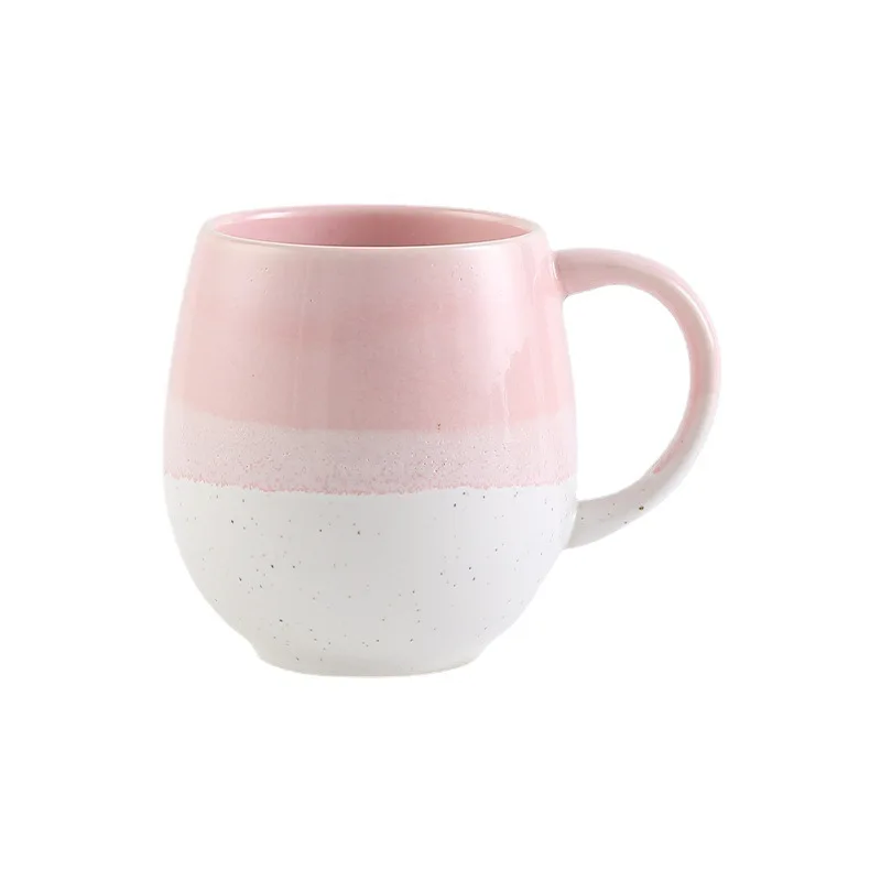GZYSL Custom Ins Korean Reactive Glaze ceramic Mug 520ml Chubby Big Belly Cup and Mug for Restaurant home office