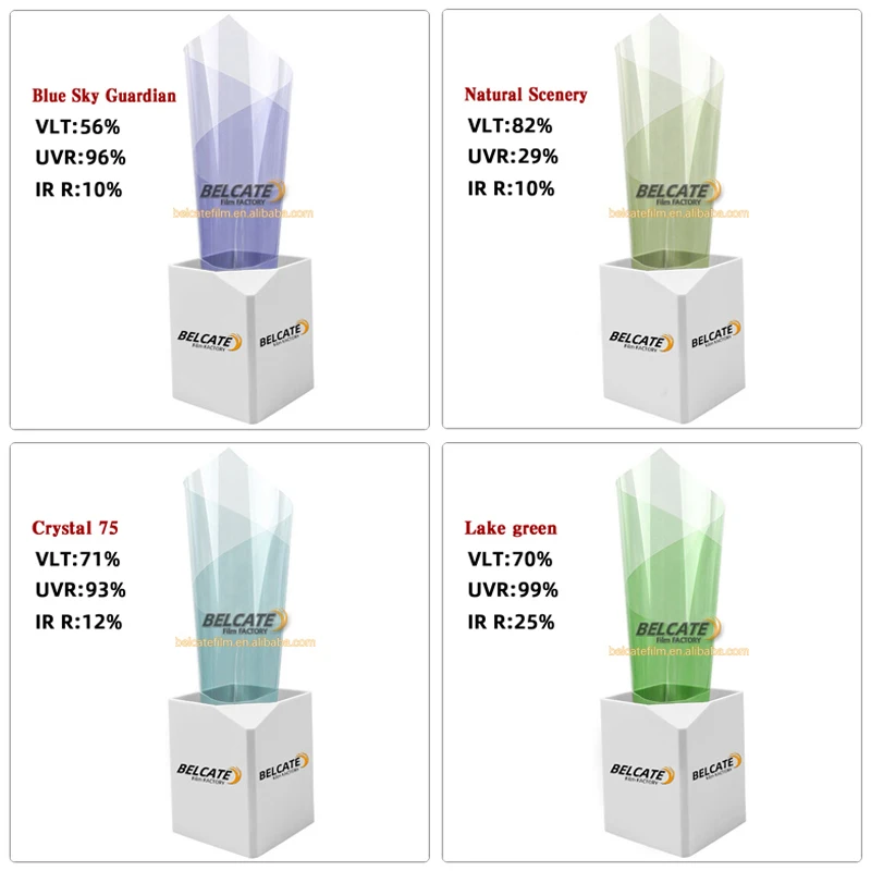 High Clear Vision Car Windshield Cover 2PLY Light Green Window Tint Film Car Film Window Tinting