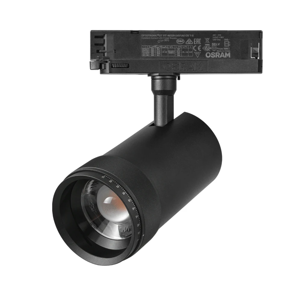  Flicker free 15-60 degree adjustable zoomable 15W/20W/30W/36W/42W LED track